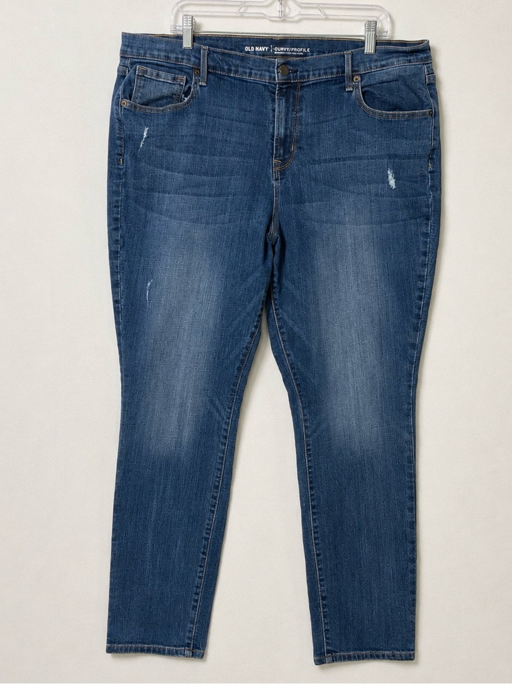 Old Navy Curvy Profile Stretch Skinny Jeans Medium Wash Blue - Size 20